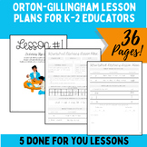 Orton-Gillingham Lesson Plans for K-2 Educators