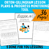 Orton-Gillingham Lesson Plans & Progress Monitoring Tool