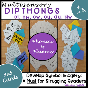 Dipthong Activities 3x5 Cards by Lori Henning Literacy Lights | TPT