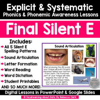Preview of Silent E Phonics Lessons | Structured Literacy | Science of Reading