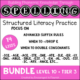 Structured Literacy Spelling Bundle Level 10 -  Advanced S