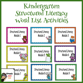 Preview of Structured Literacy Word List Modules 1-9 Digital Resource Games and Activities