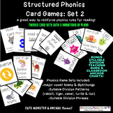 Structured Phonics Card Games Set 2-vowel teams & syllable
