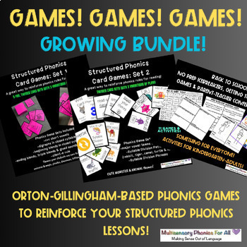 Preview of Structured Phonics Games- GROWING BUNDLE! OG aligned