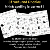 Structured Phonics:Which spelling is correct? Phonics Rule