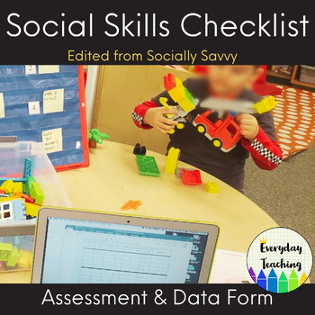 Preview of Social Skills Assessment and Data Form: Special Education , Autism