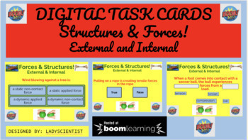 Preview of Structures & Forces! External & Internal! 20 INTERACTIVE BOOM CARDS™!