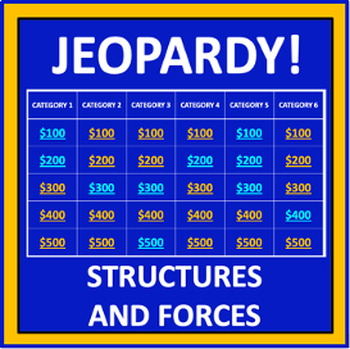 Preview of Structures and Forces Jeopardy - an interactive science game