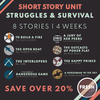 Preview of Struggles and Survival Theme | Short Story Unit | 4 Week Curriculum | SAVE 20%