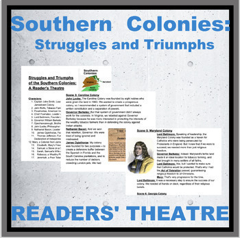 Preview of Struggles and Triumphs of the Southern Colonies: A Reader's Theatre