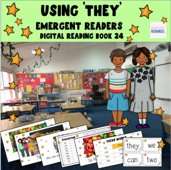 Preview of Struggling Reader - Google Slides™ ebook - Book 24 - They - High Frequency Words