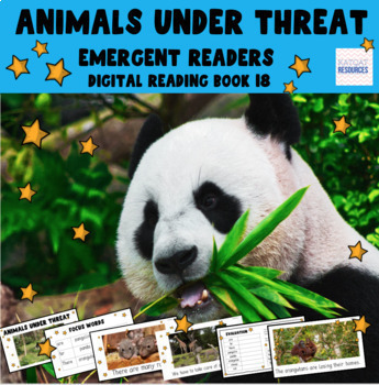 Preview of Struggling Readers - Google Slides™ ebook - Book 18 - Animals Under Threat