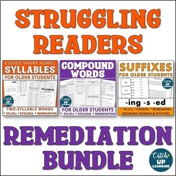 Preview of Reading Remediation Older Students Syllables Suffixes Compound Words Dyslexia