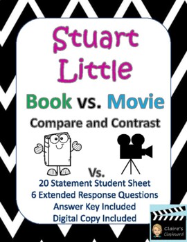 Preview of Stuart Little Book vs. Movie Compare and Contrast - Google Copy Included