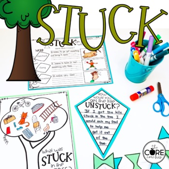 Preview of Stuck Read Aloud - Print & Digital Kite Activities - Reading Comprehension