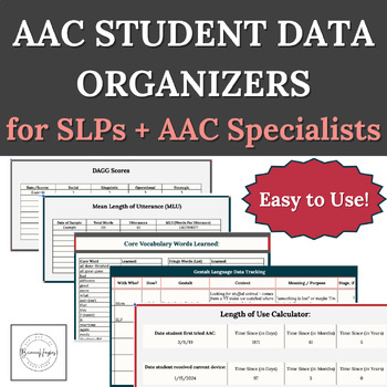 Preview of Student AAC Data Trackers for SLPs & AAC Specialists