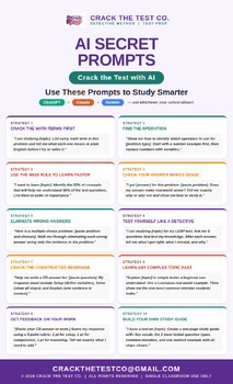 Preview of Student AI Prompts for Math Problem Solving | Math |