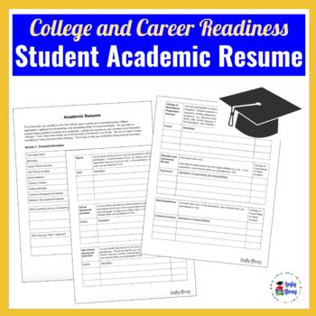 Preview of Student Academic Resume for avid learners l College and Career Readiness 