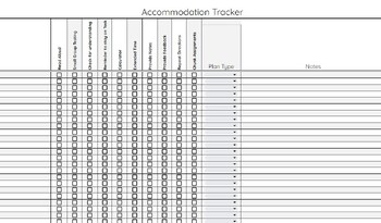 Preview of Student Accomodation Tracker
