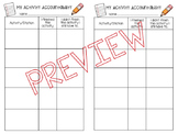 Student Accountability Sheets for Stations/Indpt work/Smal