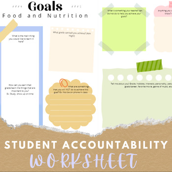 Preview of Student Accountability Worksheet