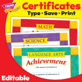 Student Achievement Certificates Bundle | Editable | Print