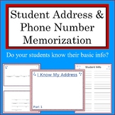 Student Address & Phone Number Memorization