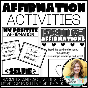 Student Affirmation Discussion Prompts and Activities by Hello Fifth