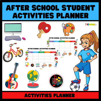 Preview of Student After School Activities Planner - Activities Clip Art