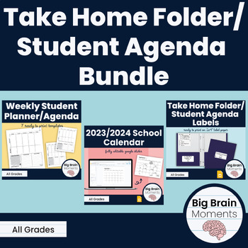 Preview of Student Agenda/Take Home Folder - Bundle