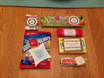 Preview of Student Appreciation Labels - Candy 3