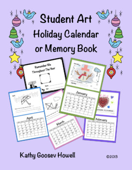 Preview of Student Art Holiday Calendar or Memory Book