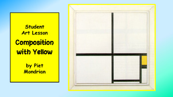 Preview of Student Art Lesson Piet Mondrian (SmartBoard)