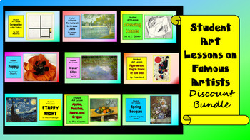 Preview of Student Art Lessons on Famous Artists (Discount Bundle for SmartBoards)