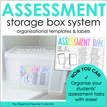Preview of Student Assessment Box Labels & Templates - Editable Assessment Organisation