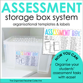 Student Assessment Box Labels & Templates - Editable Asses
