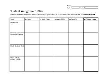 assignment template for teachers