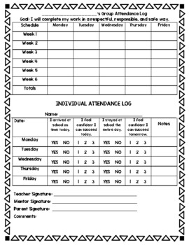 Student Attendance Logs by School Counseling Content | TpT