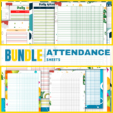 Student Attendance Sheet Gradebook Printable Template Bundle
