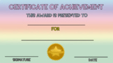 Student Award Certificates *Blank/Editable*