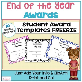 Preview of Student Award Template FREEBIE