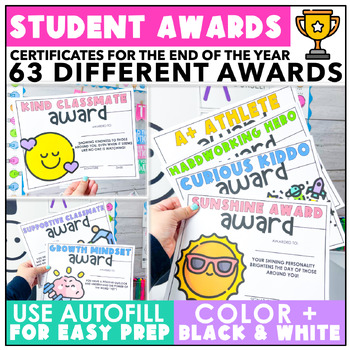 Preview of End of the Year Awards, Certificates, End of the Year Activities, Student Gifts