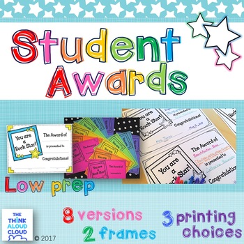 Student Awards {Throughout the Year} by The Think Aloud Cloud | TPT