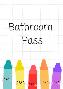 Preview of Student Bathroom Pass