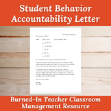 Student Behavior Accountability Letter