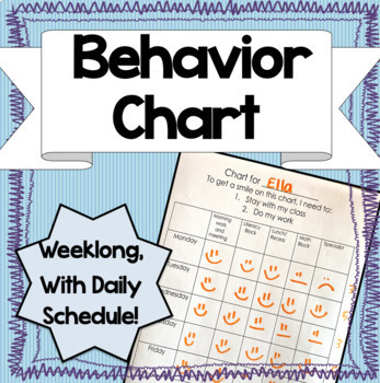 Preview of Daily Student Behavior Chart!  (Editable, week-long, with daily schedule)