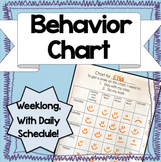 Student Behavior Chart!  (Editable, week-long, with daily 
