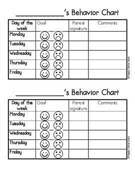 Student Behavior Chart (Parent Communication Form) by Dear Kinder