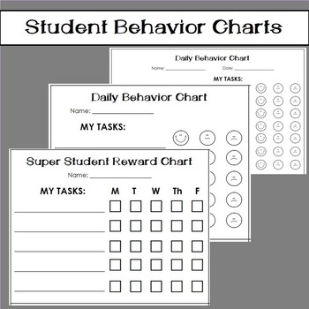 Student Behavior Logs / Incentive Charts by Elementary Envisions