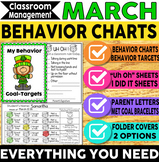 Behavior Charts St. Patrick's Day-March-Classroom Management